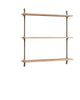 Moebe Wall Shelving Ws.85.1, Oak/Warm Grey