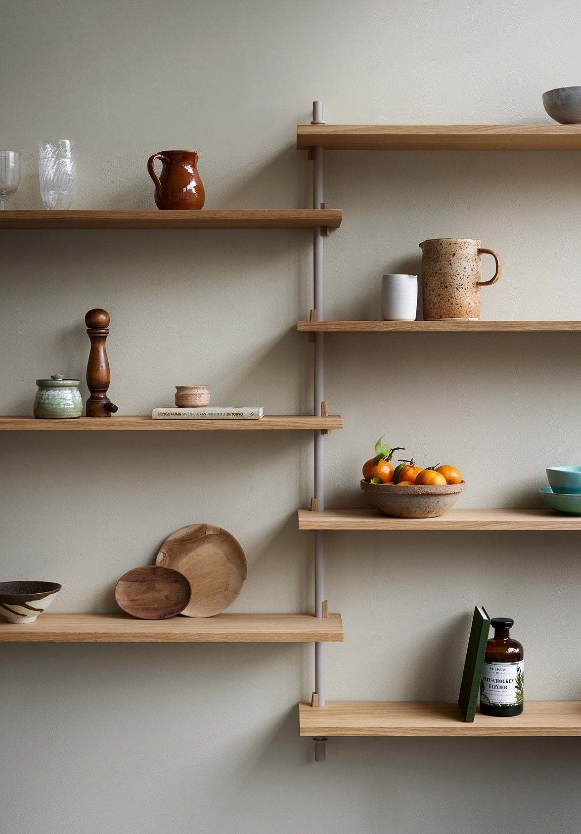 [product_category]-Moebe Wall Shelving Ws.85.1, Oak/Warm Grey-Moebe-5713520015465-WS.85.1.OA.WG-MOE-23