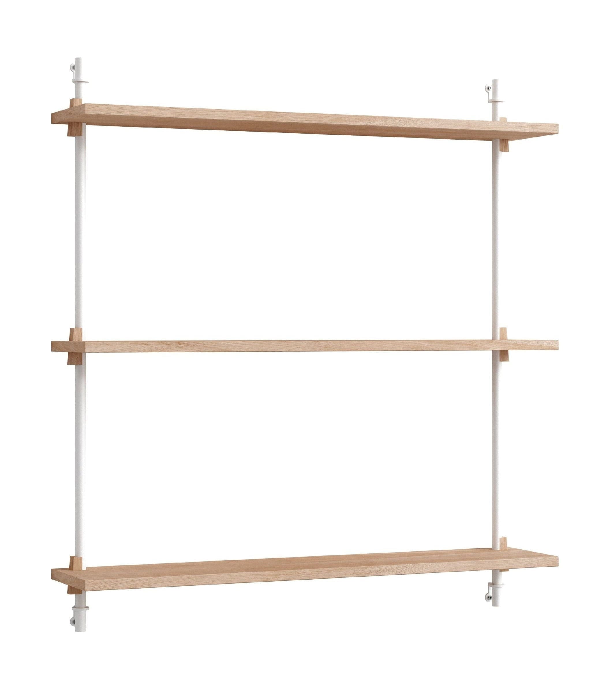 [product_category]-Moebe Wall Shelving Ws.85.1, Oak/White-Moebe-5713520007521-WS.85.1.OA.WH-MOE-1