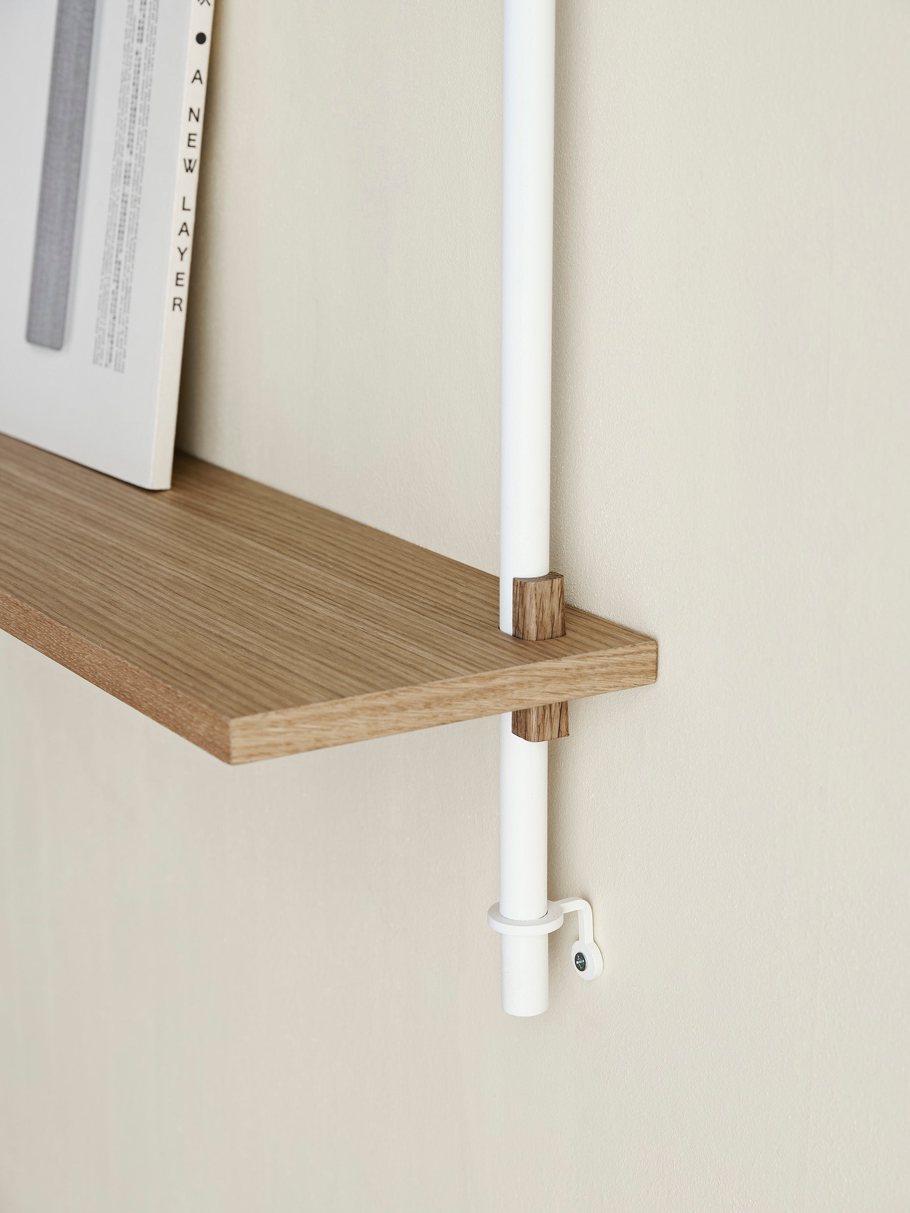 [product_category]-Moebe Wall Shelving Ws.85.1, Oak/White-Moebe-5713520007521-WS.85.1.OA.WH-MOE-25