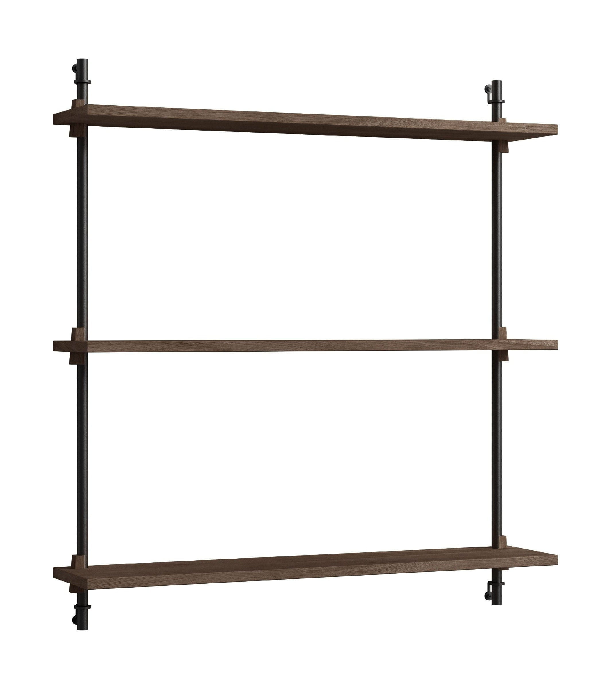 [product_category]-Moebe Wall Shelving Ws.85.1, Smoked Oak/Black-Moebe-5713520011528-WS.85.1.SO.BL-MOE-1