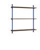 Moebe Wall Shelving Ws.85.1, Smoked Oak/Deep Blue