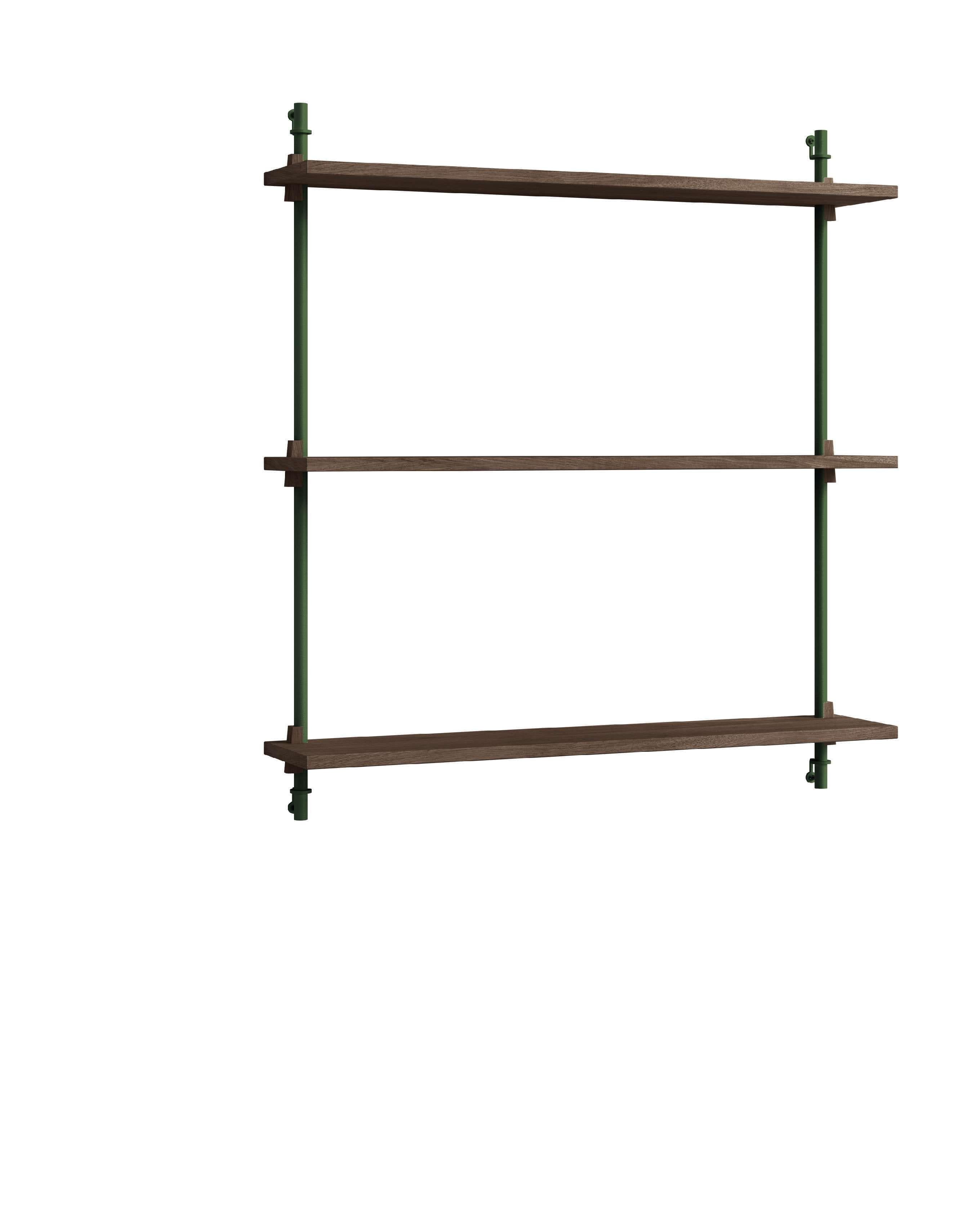 [product_category]-Moebe Wall Shelving Ws.85.1, Smoked Oak/Pine Green-Moebe-5713520013126-WS.85.1.SO.PG-MOE-1