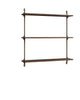 Moebe Wall Shelving Ws.85.1, Smoked Oak/Warm Grey