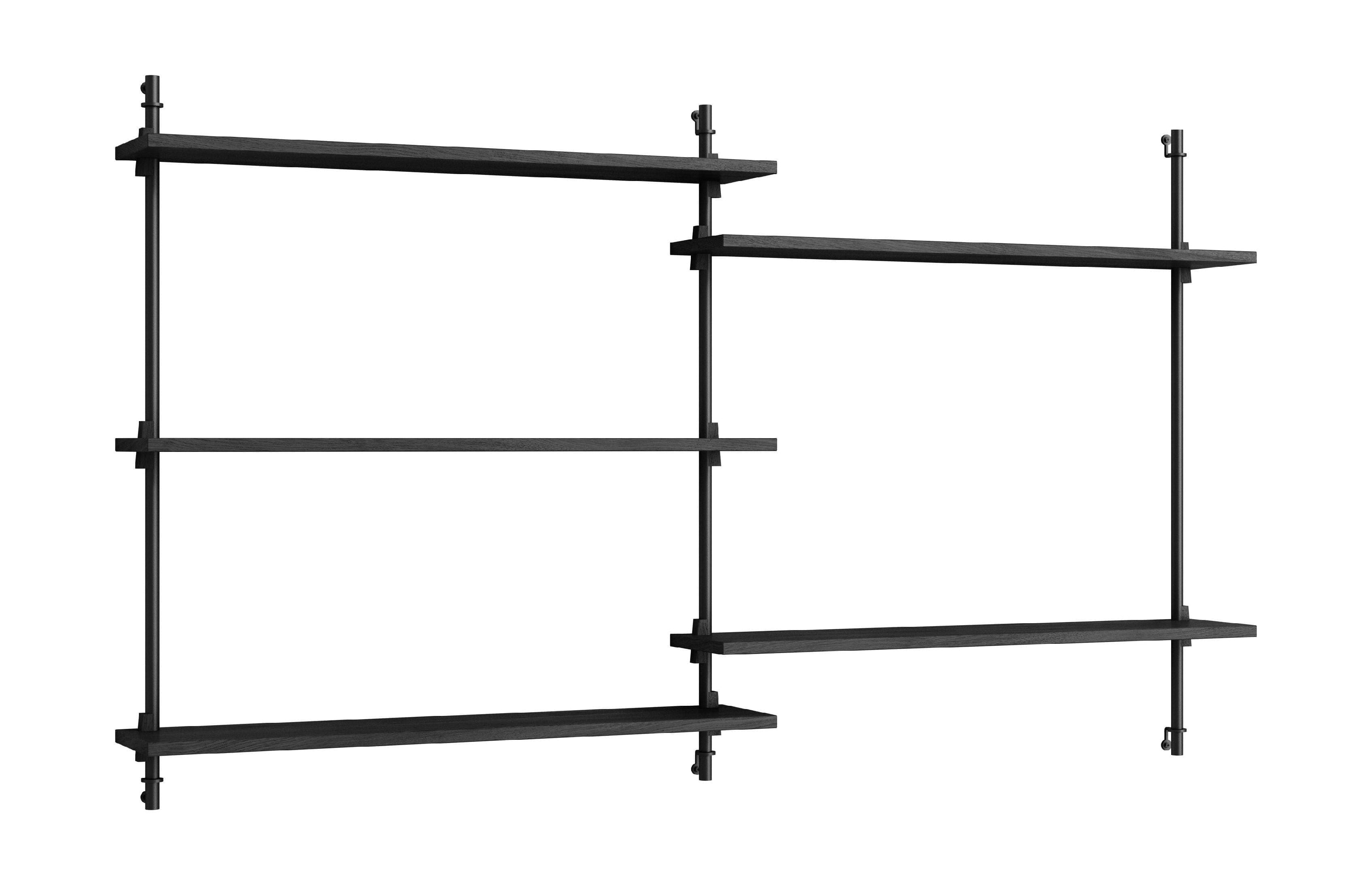[product_category]-Moebe Wall Shelving Ws.85.2, Black/Black-Moebe-5713520005978-WS.85.2.BL.BL-MOE-1