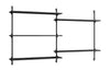 Moebe Wall Shelving Ws.85.2, Black/Black