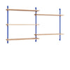 Moebe Wall Shelving Ws.85.2, Oak/Deep Blue