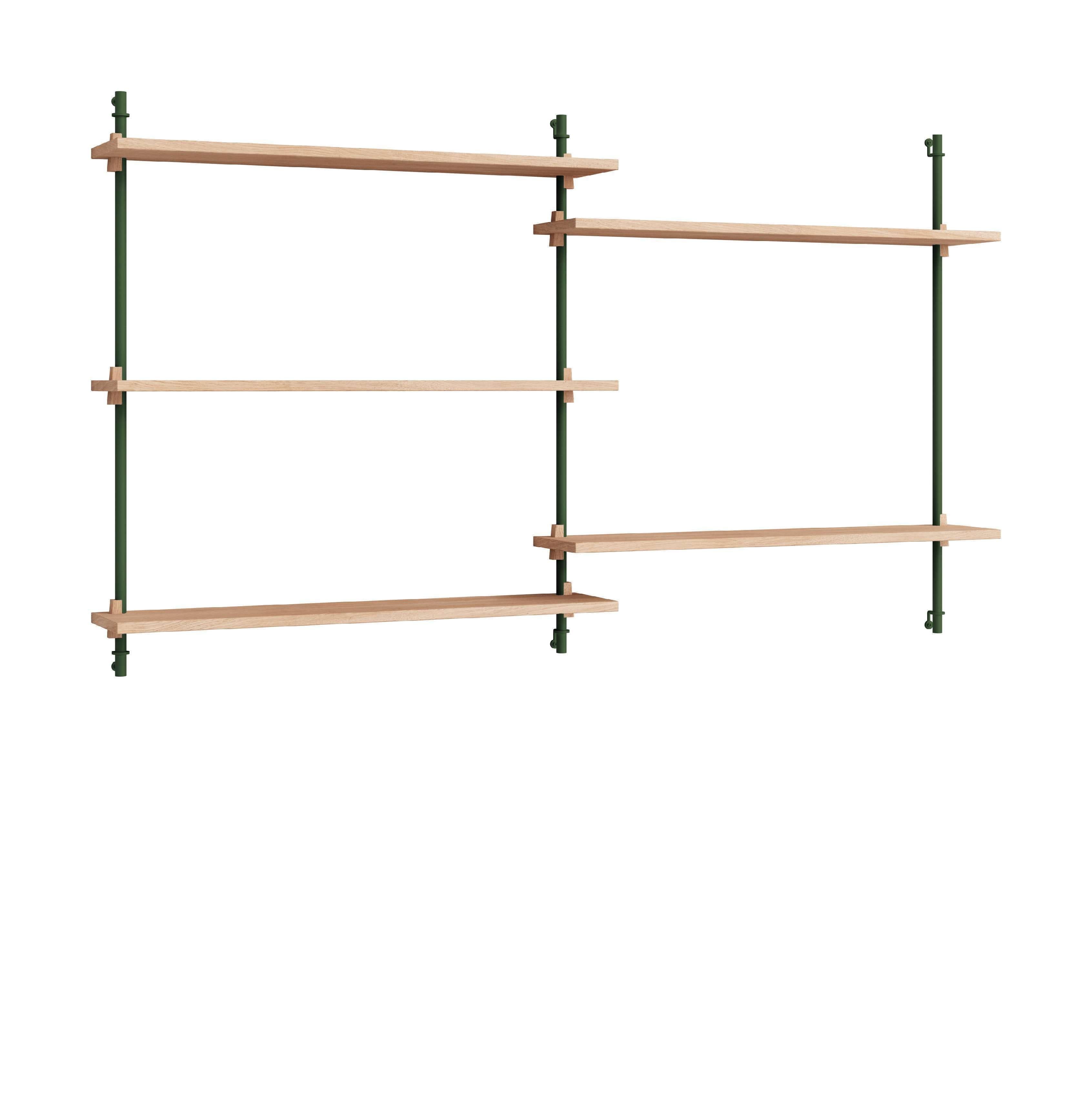 [product_category]-Moebe Wall Shelving Ws.85.2, Oak/Pine Green-Moebe-5713520012358-WS.85.2.OA.PG-MOE-1