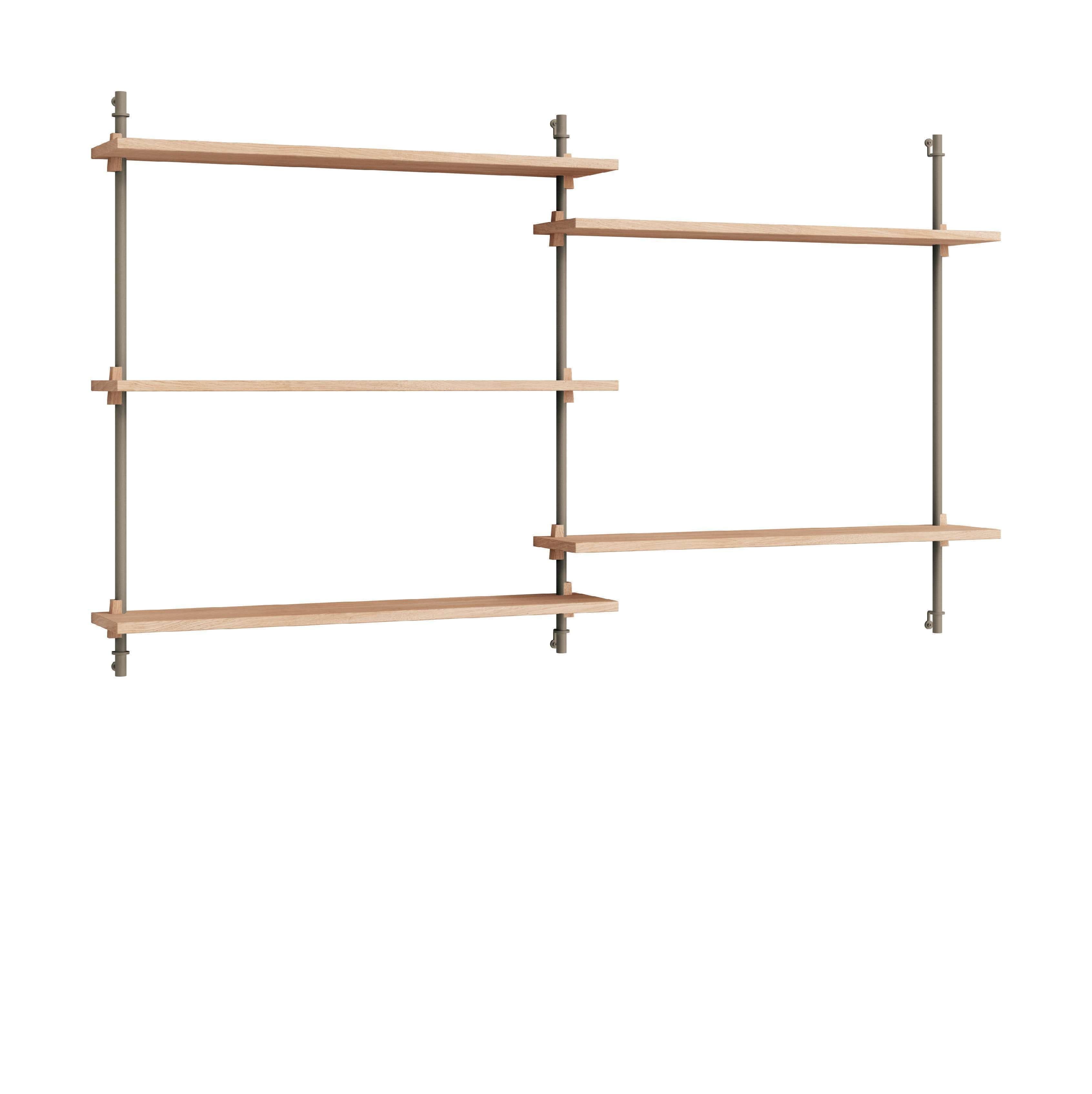 [product_category]-Moebe Wall Shelving Ws.85.2, Oak/Warm Grey-Moebe-5713520015472-WS.85.2.OA.WG-MOE-1