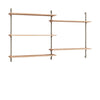 Moebe Wall Shelving Ws.85.2, Oak/Warm Grey