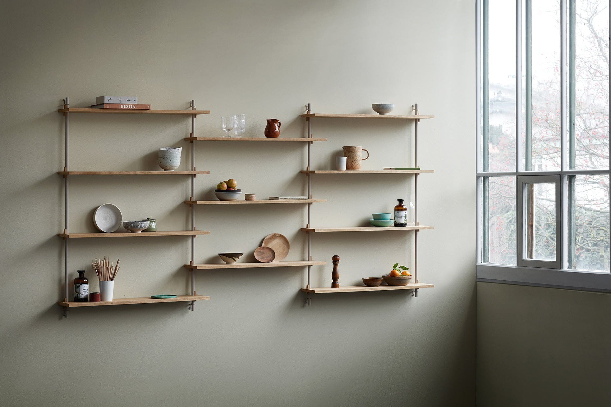 [product_category]-Moebe Wall Shelving Ws.85.2, Oak/Warm Grey-Moebe-5713520015472-WS.85.2.OA.WG-MOE-9