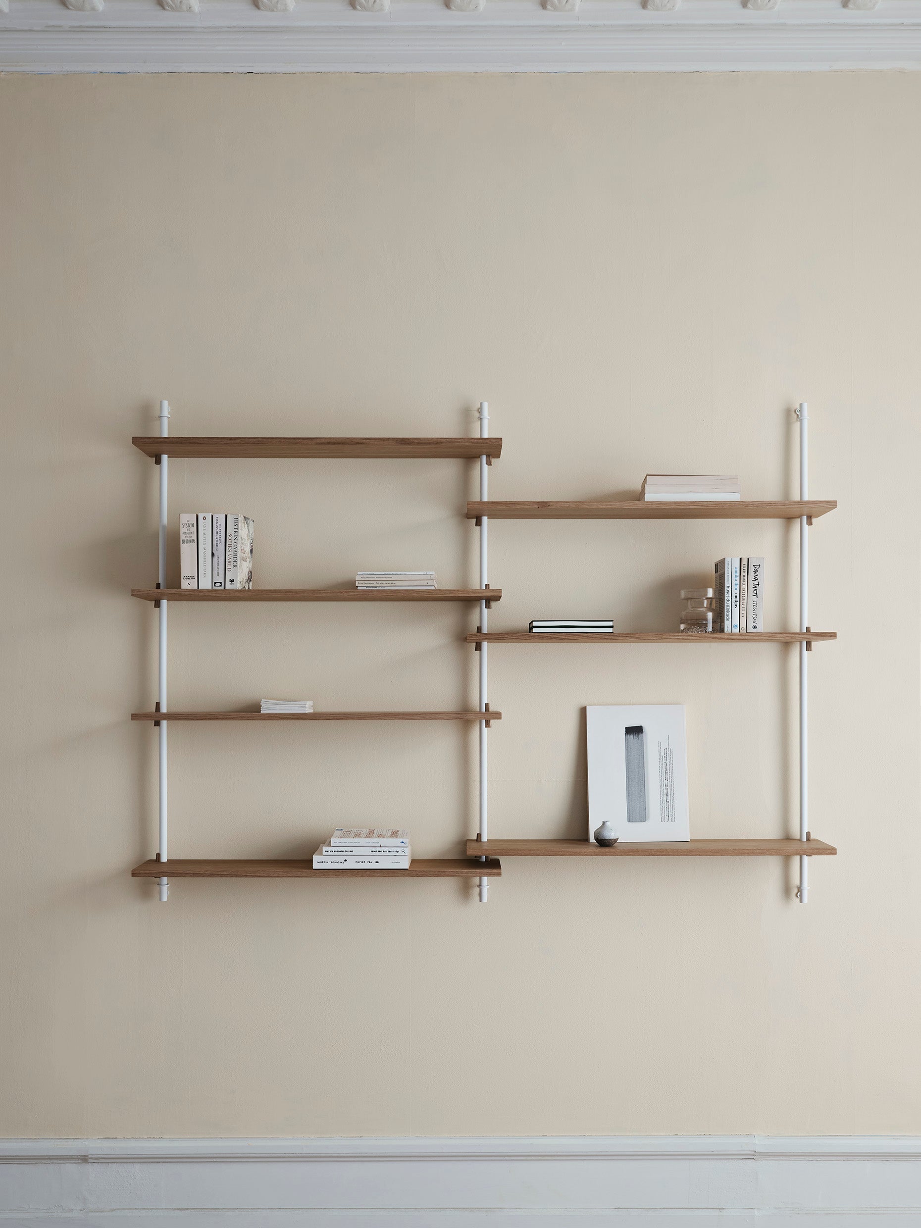 [product_category]-Moebe Wall Shelving Ws.85.2, Oak/White-Moebe-5713520007538-WS.85.2.OA.WH-MOE-16