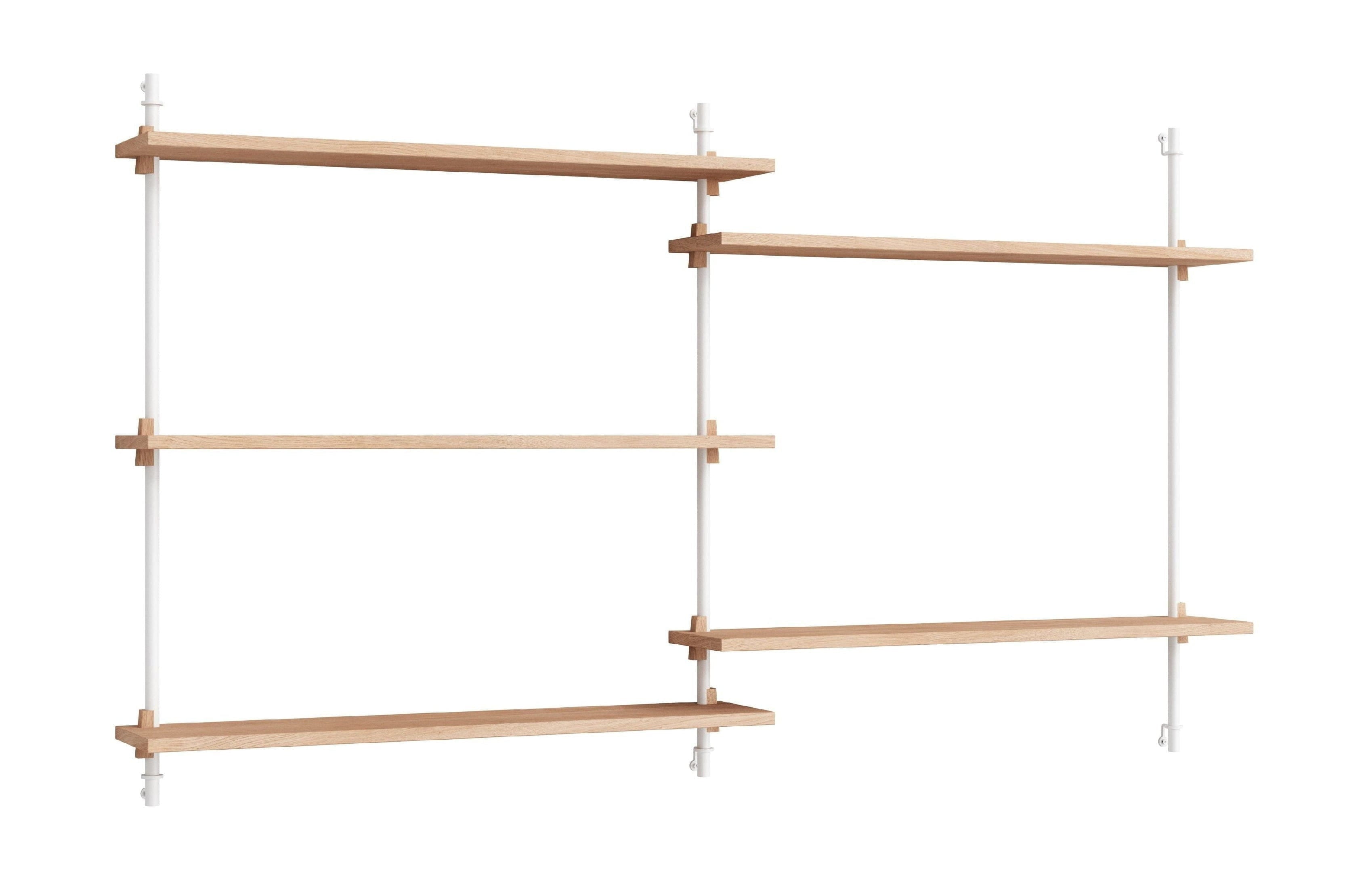 [product_category]-Moebe Wall Shelving Ws.85.2, Oak/White-Moebe-5713520007538-WS.85.2.OA.WH-MOE-1