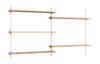 Moebe Wall Shelving Ws.85.2, Oak/White