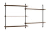 Moebe Wall Shelving Ws.85.2, Smoked Oak/Black