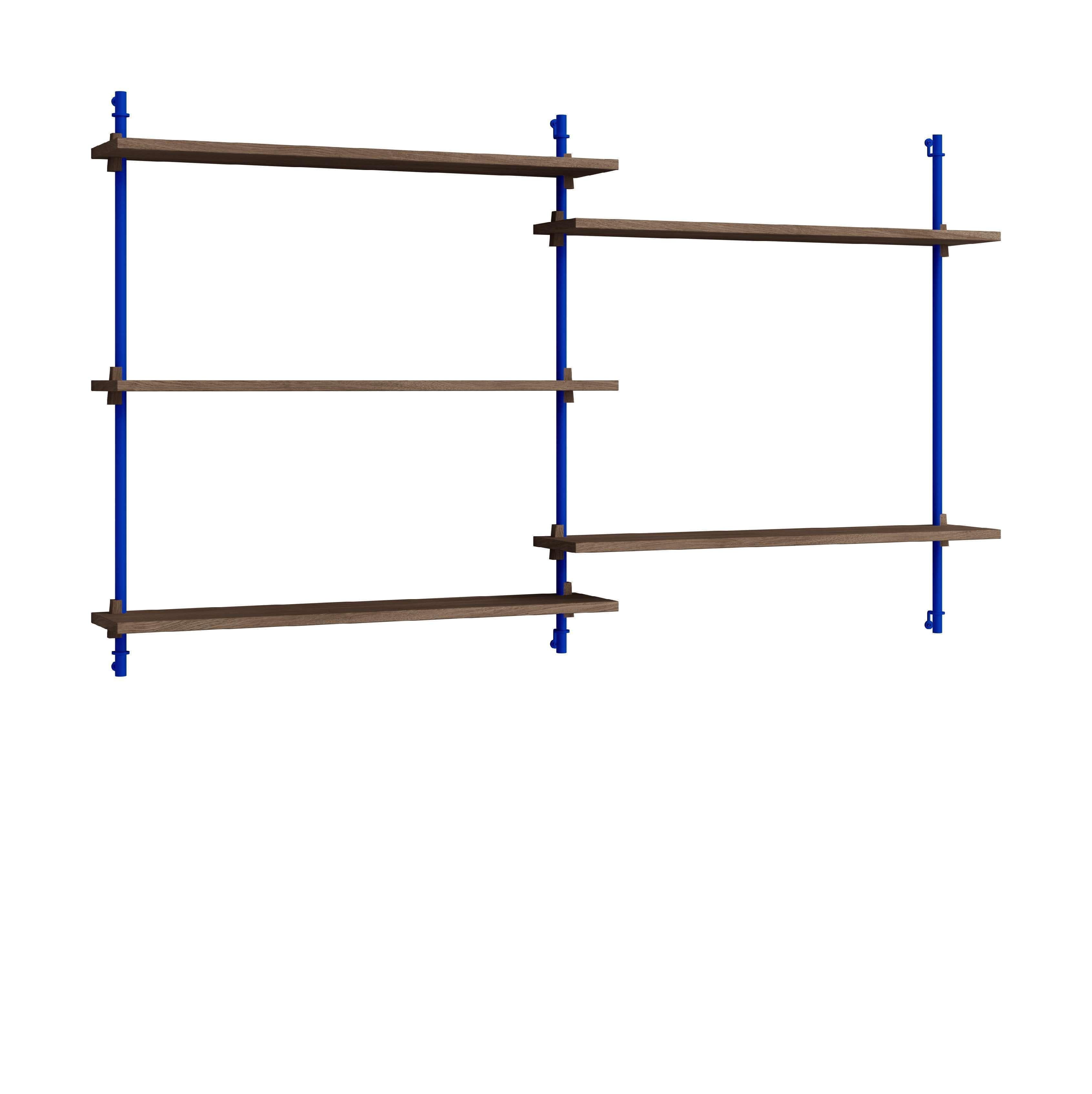 [product_category]-Moebe Wall Shelving Ws.85.2, Smoked Oak/Deep Blue-Moebe-5713520014697-WS.85.2.SO.DB-MOE-1