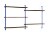 Moebe Wall Shelving Ws.85.2, Smoked Oak/Deep Blue