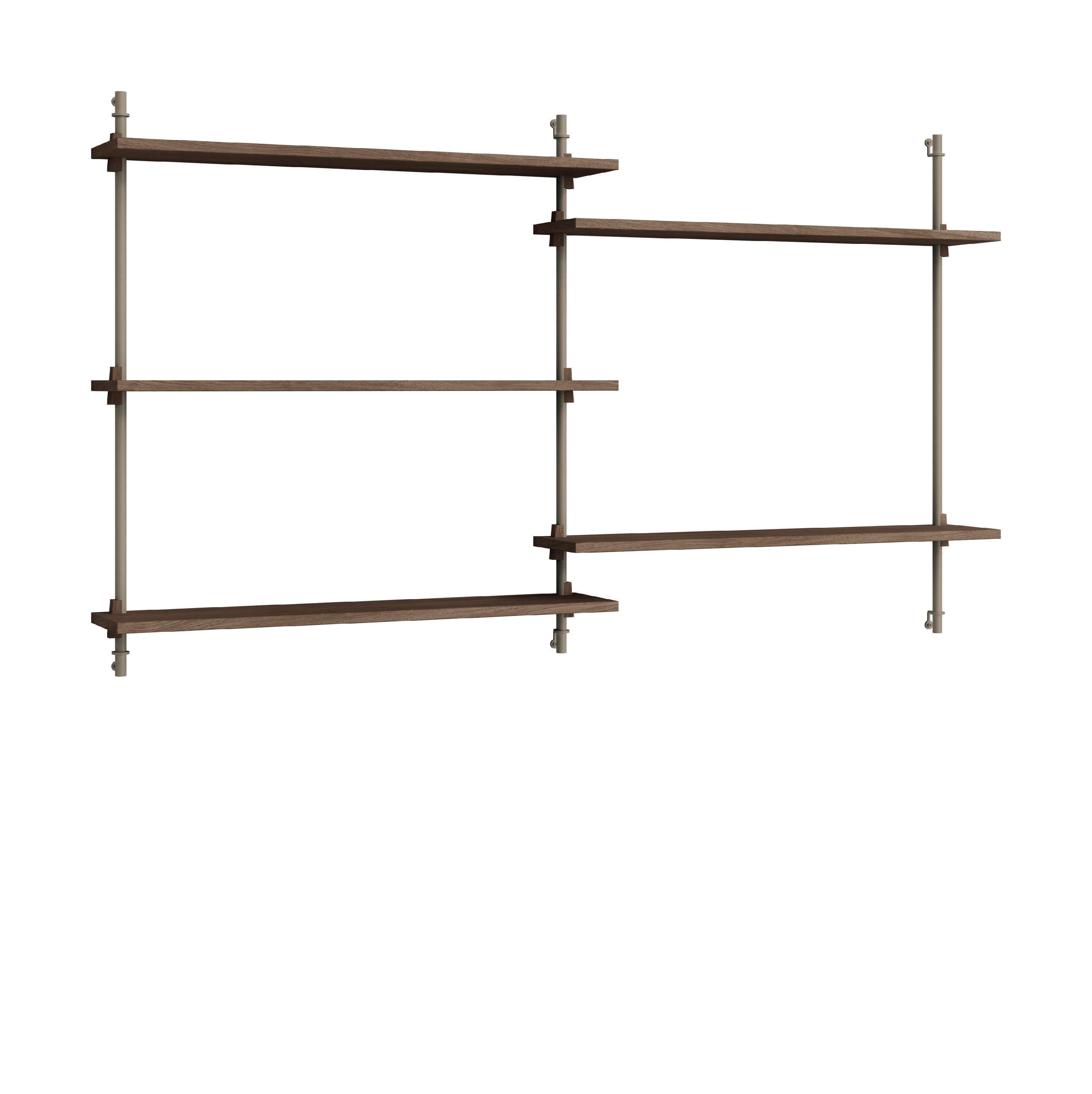 [product_category]-Moebe Wall Shelving Ws.85.2, Smoked Oak/Warm Grey-Moebe-5713520016257-WS.85.2.SO.WG-MOE-1