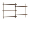 Moebe Wall Shelving Ws.85.2, Smoked Oak/Warm Grey