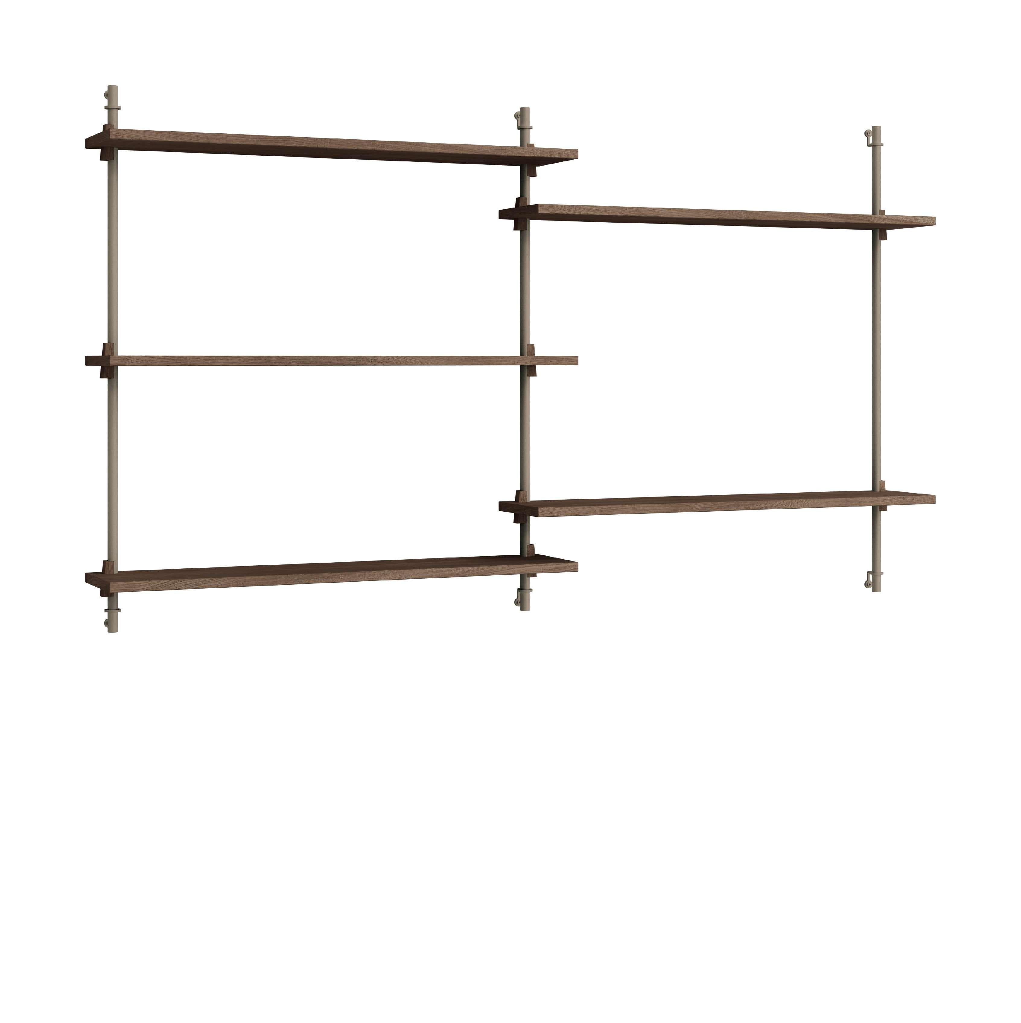 [product_category]-Moebe Wall Shelving Ws.85.2, Smoked Oak/Warm Grey-Moebe-5713520016257-WS.85.2.SO.WG-MOE-7