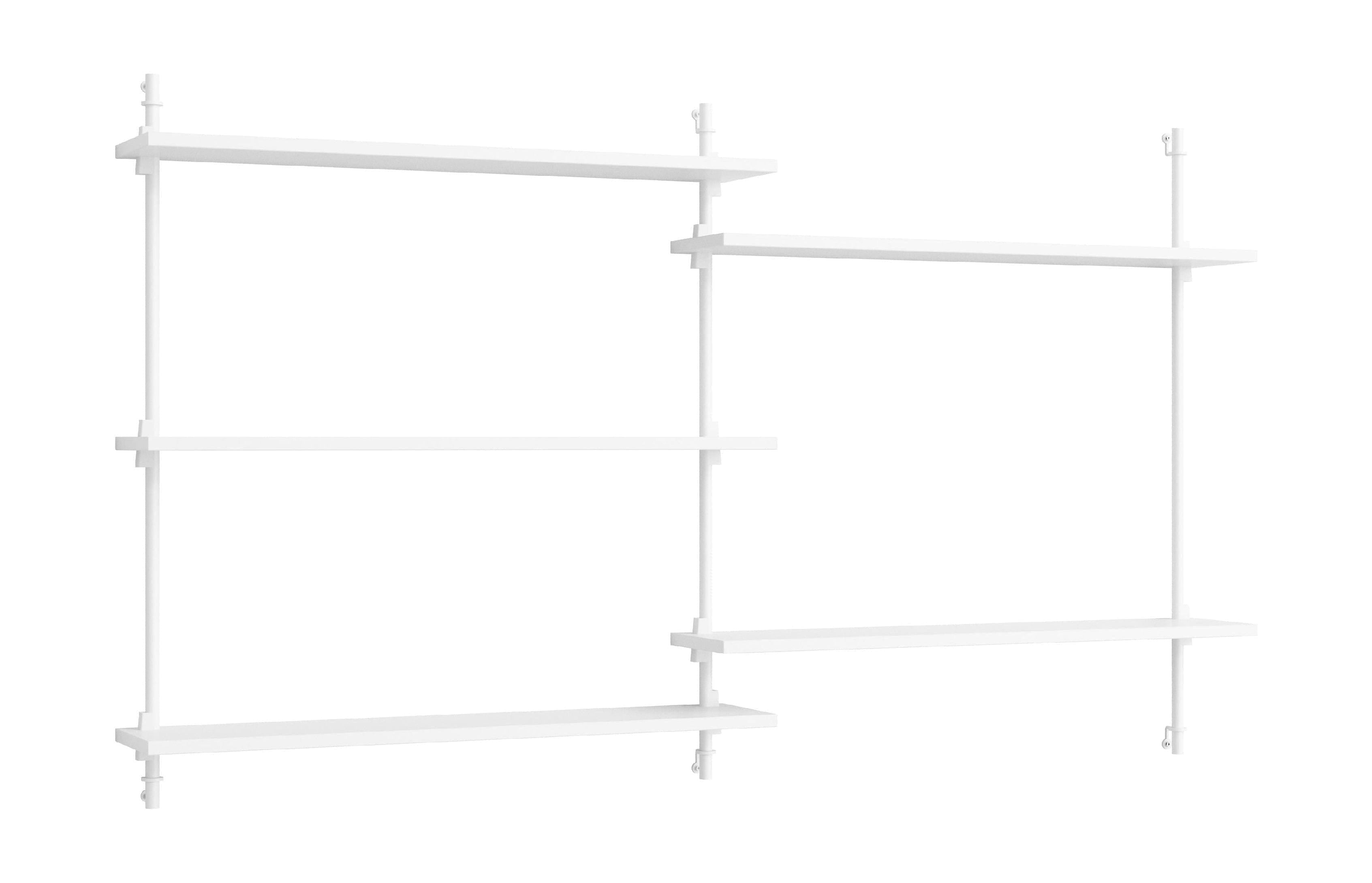 [product_category]-Moebe Wall Shelving Ws.85.2, White/White-Moebe-5713520006753-WS.85.2.WH.WH-MOE-1