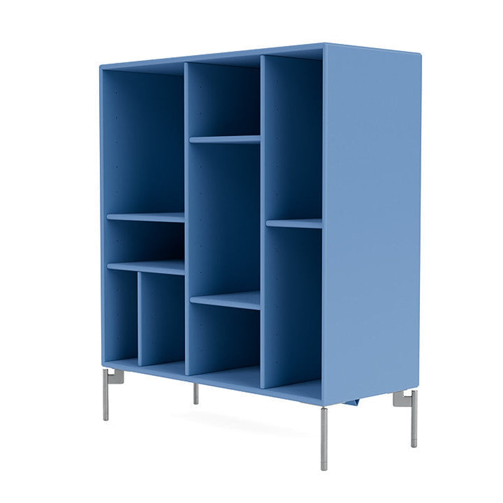 [product_category]-Montana Compile Decorative Shelf With Legs, Azure Blue/Matt Chrome-Montana Furniture-5714322598040-0COMPILE-154-01-MON-1