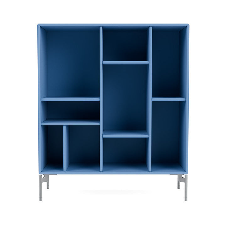 [product_category]-Montana Compile Decorative Shelf With Legs, Azure Blue/Matt Chrome-Montana Furniture-5714322598040-0COMPILE-154-01-MON-2
