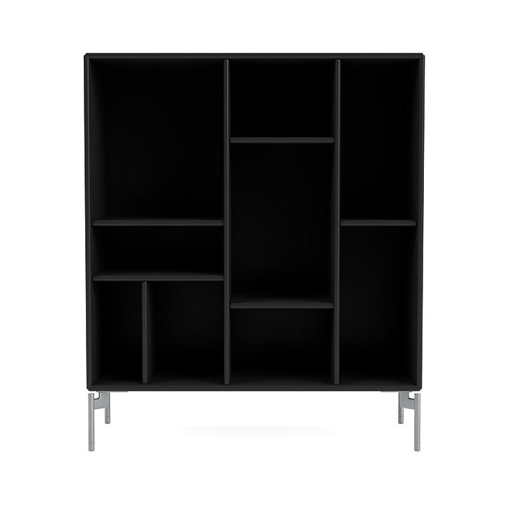 [product_category]-Montana Compile Decorative Shelf With Legs, Black/Matt Chrome-Montana Furniture-5714322596725-0COMPILE-05-01-MON-2