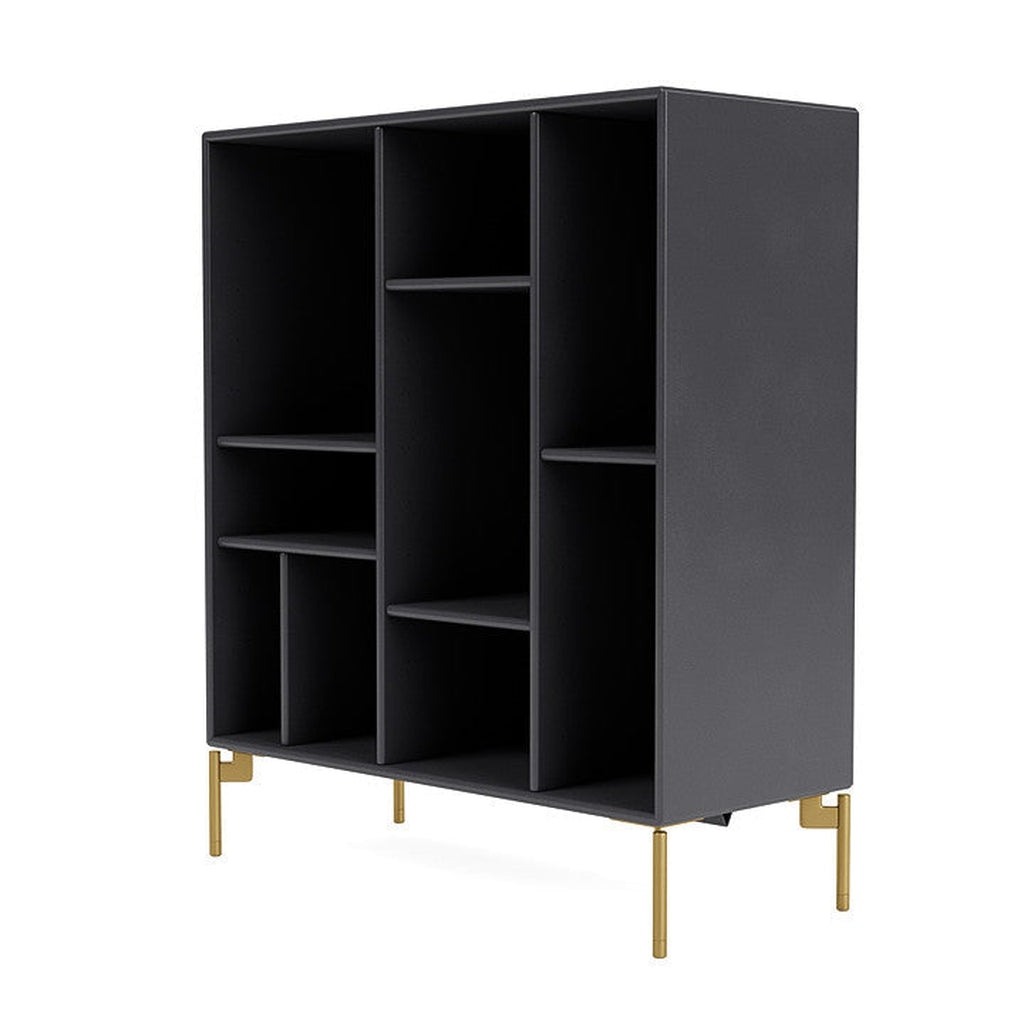 [product_category]-Montana Compile Decorative Shelf With Legs, Carbon Black/Brass-Montana Furniture-5714322599122-0COMPILE-36-09-MON-1