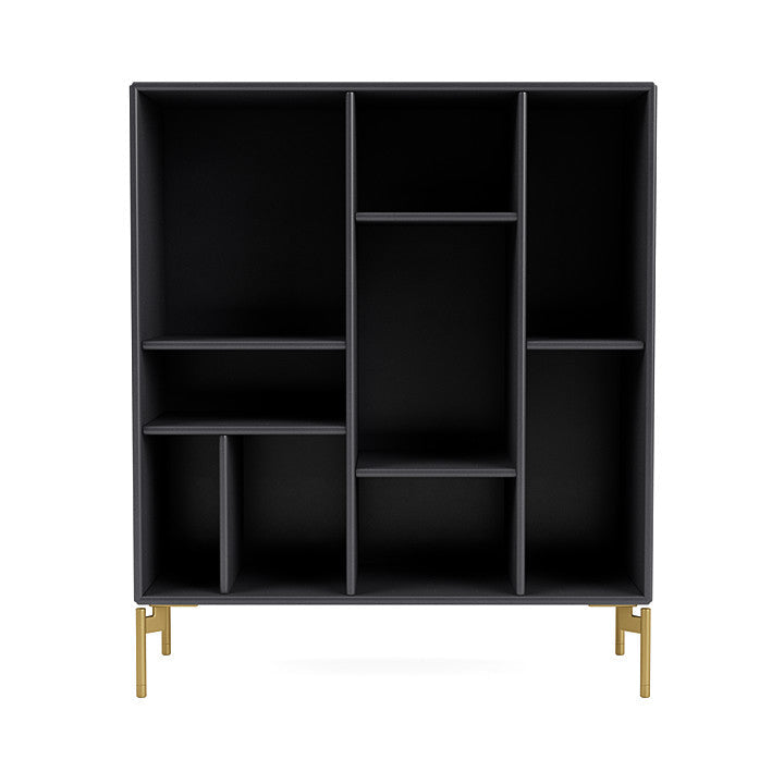 [product_category]-Montana Compile Decorative Shelf With Legs, Carbon Black/Brass-Montana Furniture-5714322599122-0COMPILE-36-09-MON-2
