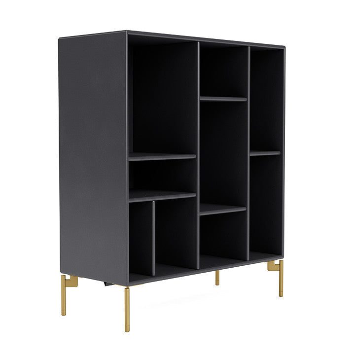 [product_category]-Montana Compile Decorative Shelf With Legs, Carbon Black/Brass-Montana Furniture-5714322599122-0COMPILE-36-09-MON-3
