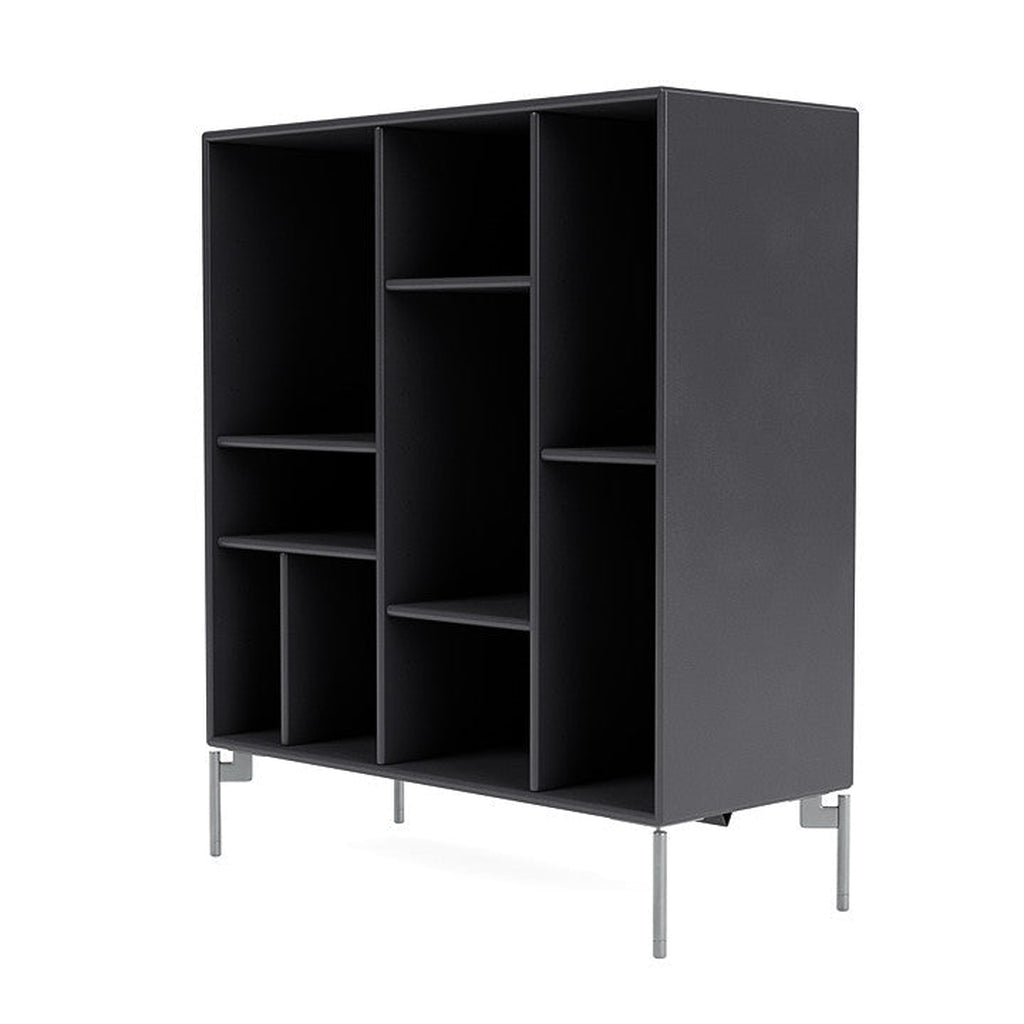 [product_category]-Montana Compile Decorative Shelf With Legs, Carbon Black/Matt Chrome-Montana Furniture-5714322599054-0COMPILE-36-01-MON-1