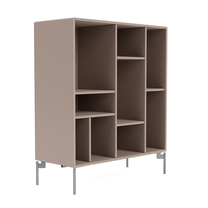 [product_category]-Montana Compile Decorative Shelf With Legs, Mushroom Brown/Matt Chrome-Montana Furniture-5714322203432-0COMPILE-137-01-MON-3