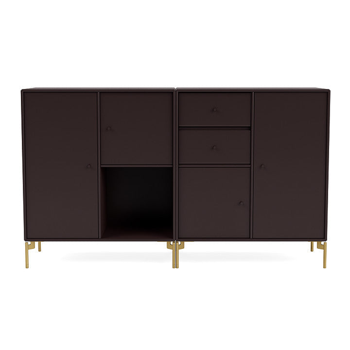 [product_category]-Montana Couple Sideboard With Legs, Balsamic/Brass-Montana Furniture-5714322615020-00COUPLE-160-09-MON-2