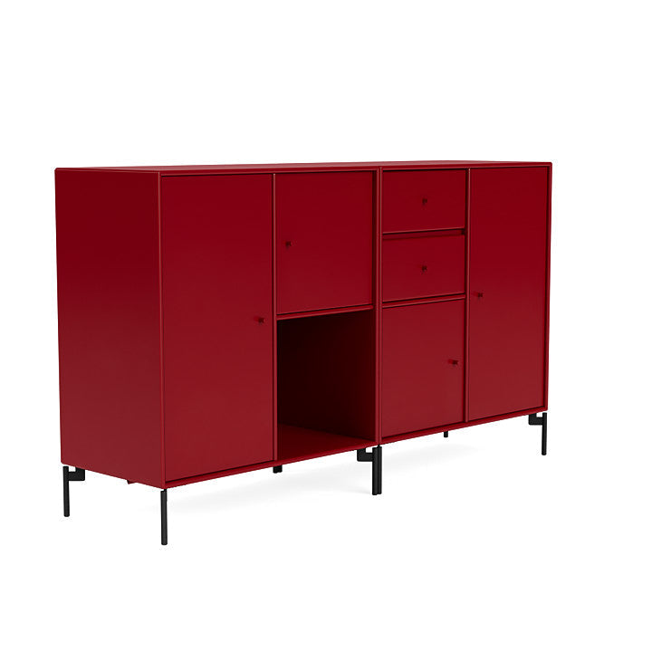 [product_category]-Montana Couple Sideboard With Legs, Beetroot/Black-Montana Furniture-5714322615365-00COUPLE-165-03-MON-3