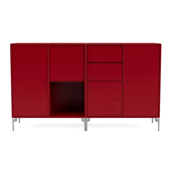 [product_category]-Montana Couple Sideboard With Legs, Beetroot/Matt Chrome-Montana Furniture-5714322615341-00COUPLE-165-01-MON-2
