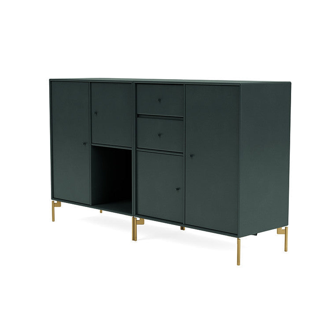 [product_category]-Montana Couple Sideboard With Legs, Black Jade/Brass-Montana Furniture-5714322593724-00COUPLE-163-09-MON-1