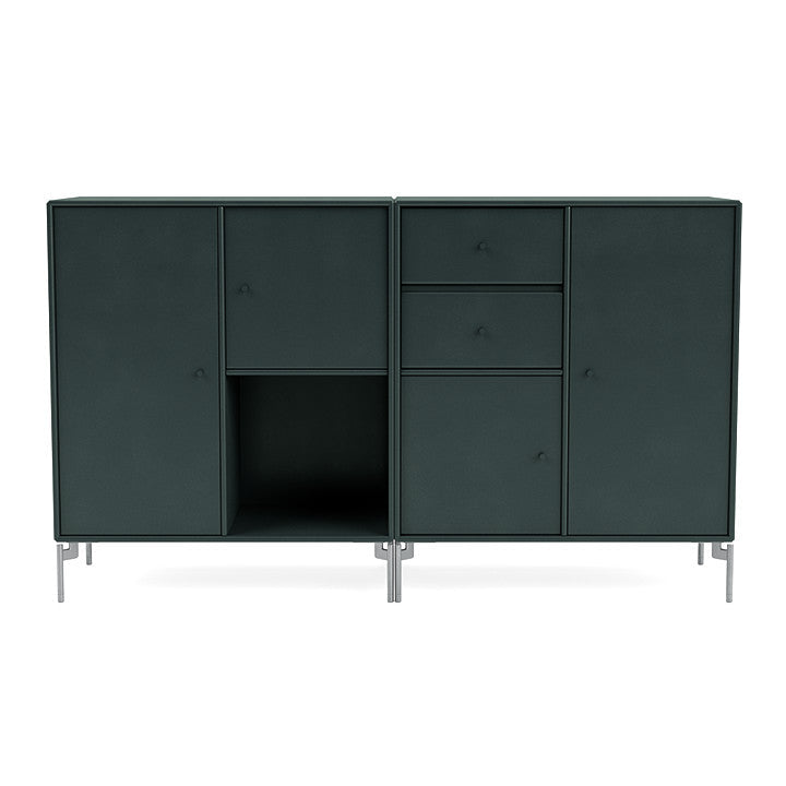 [product_category]-Montana Couple Sideboard With Legs, Black Jade/Matt Chrome-Montana Furniture-5714322615198-00COUPLE-163-01-MON-2