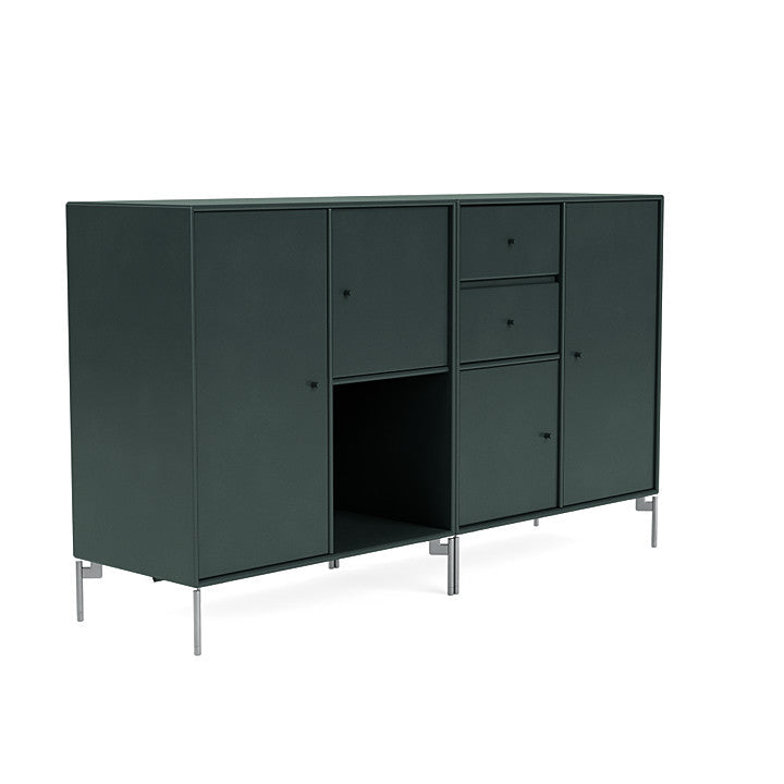 [product_category]-Montana Couple Sideboard With Legs, Black Jade/Matt Chrome-Montana Furniture-5714322615198-00COUPLE-163-01-MON-3