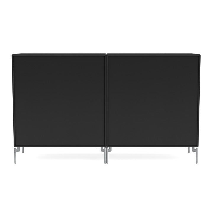[product_category]-Montana Couple Sideboard With Legs, Black/Matt Chrome-Montana Furniture-5714322613125-00COUPLE-05-01-MON-4