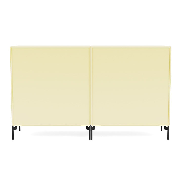 [product_category]-Montana Couple Sideboard With Legs, Camomile/Black-Montana Furniture-5714322614894-00COUPLE-159-03-MON-4
