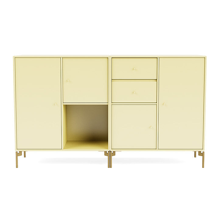 [product_category]-Montana Couple Sideboard With Legs, Camomile/Brass-Montana Furniture-5714322614948-00COUPLE-159-09-MON-2
