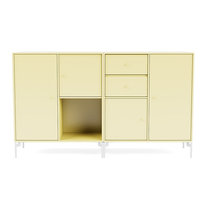 [product_category]-Montana Couple Sideboard With Legs, Camomile/Snow White-Montana Furniture-5714322614887-00COUPLE-159-02-MON-2