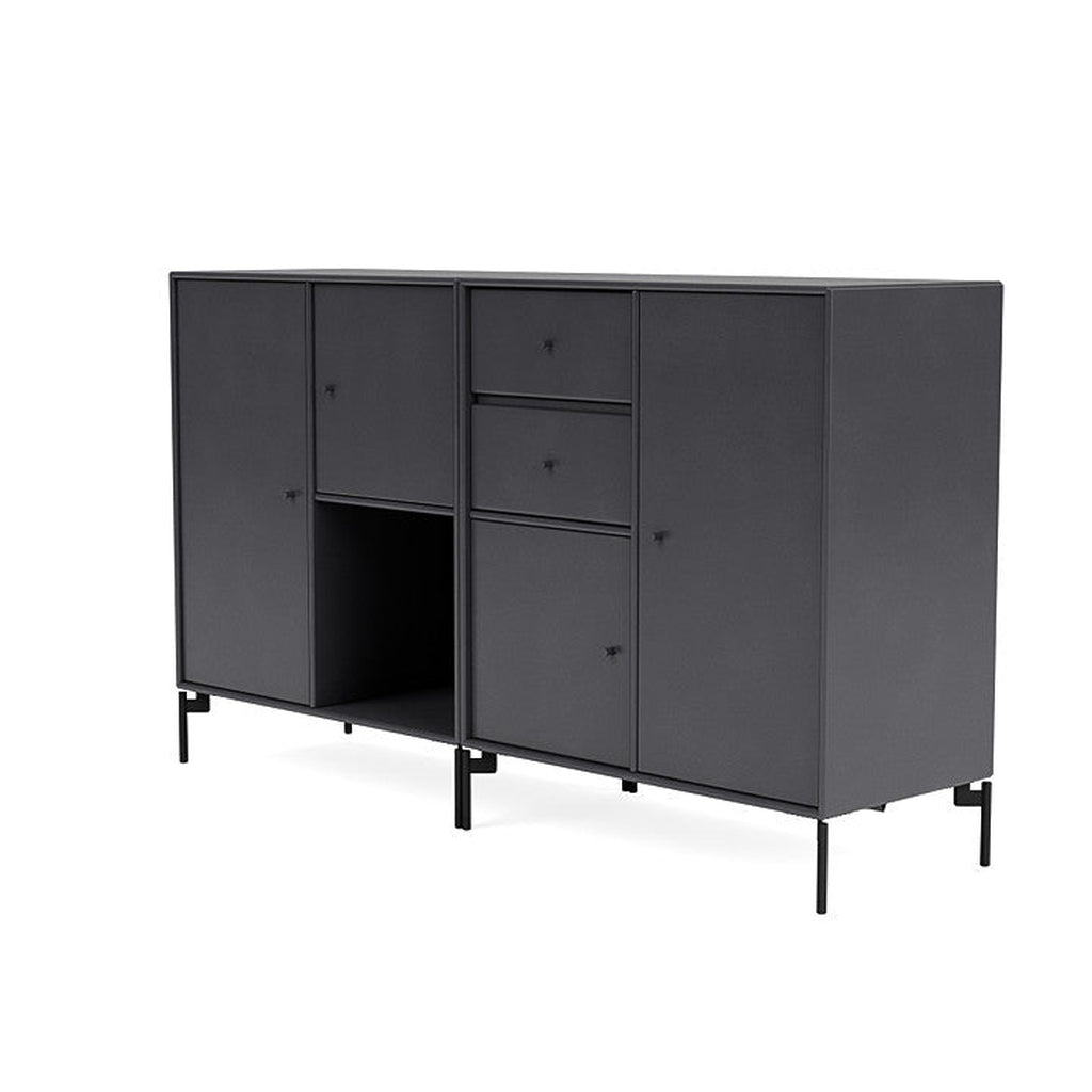 [product_category]-Montana Couple Sideboard With Legs, Carbon Black/Black-Montana Furniture-5714322354233-00COUPLE-36-03-MON-1