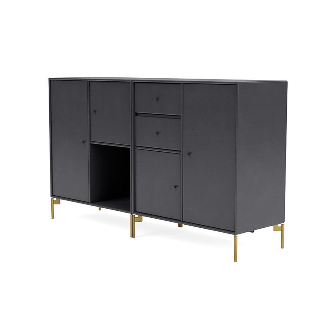 [product_category]-Montana Couple Sideboard With Legs, Carbon Black/Brass-Montana Furniture-5714322615563-00COUPLE-36-09-MON-1