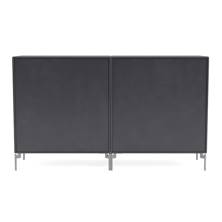[product_category]-Montana Couple Sideboard With Legs, Carbon Black/Matt Chrome-Montana Furniture-5714322615501-00COUPLE-36-01-MON-4