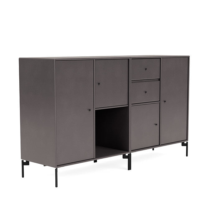 [product_category]-Montana Couple Sideboard With Legs, Coffee/Black-Montana Furniture-5714322615440-00COUPLE-35-03-MON-3