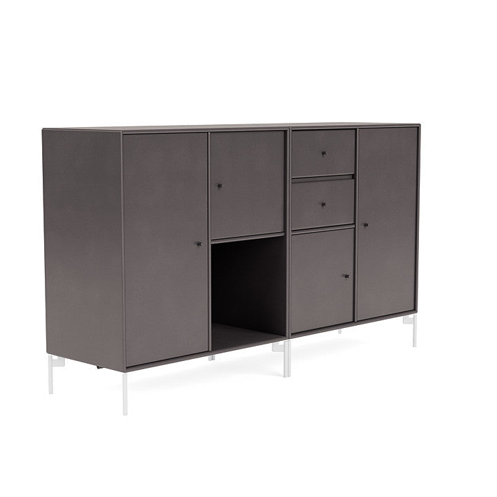 [product_category]-Montana Couple Sideboard With Legs, Coffee/Snow White-Montana Furniture-5714322615433-00COUPLE-35-02-MON-3