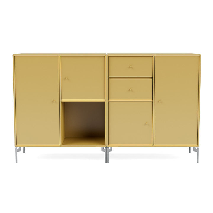 [product_category]-Montana Couple Sideboard With Legs, Cumin/Matt Chrome-Montana Furniture-5714322614719-00COUPLE-157-01-MON-2