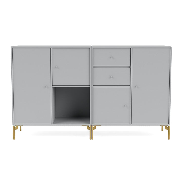 [product_category]-Montana Couple Sideboard With Legs, Fjord/Brass-Montana Furniture-5714322613118-00COUPLE-02-09-MON-2